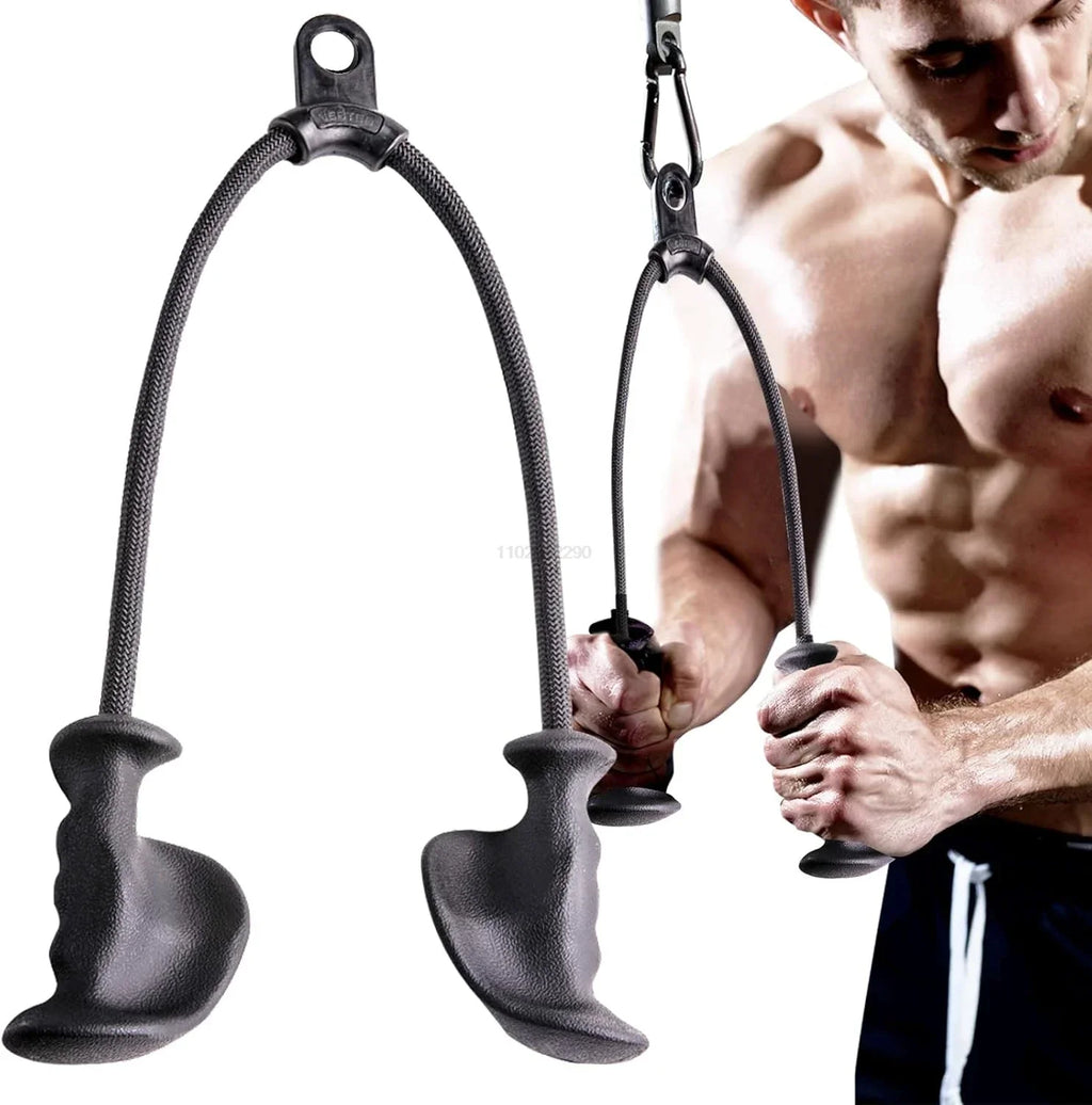 Rope Pulldown Attachment Cable Handle Black