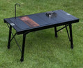 IGT 3-Unit Camping Table Portable Folding Aluminum Alloy BBQ Table Black