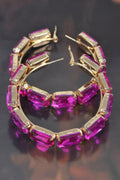 ST. MARKS Multicolor Stone Hoop Earrings: NYFW BYMANYC ® New York