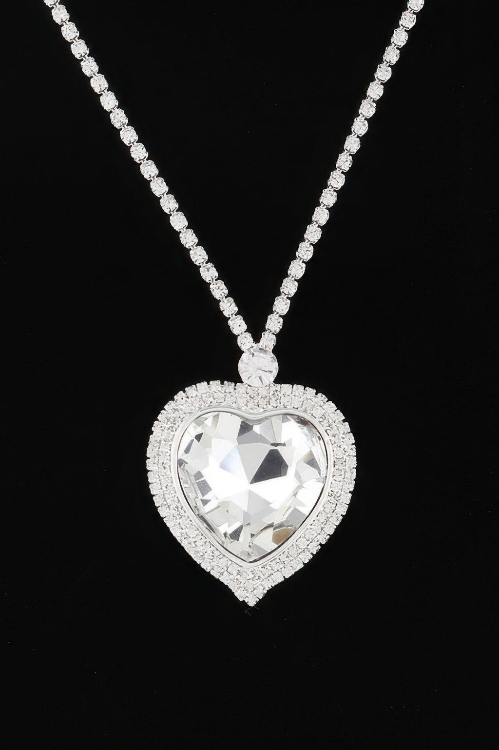 STUYVESANT Jeweled Crystal Heart Necklace: NYFW BYMANYC ® New York
