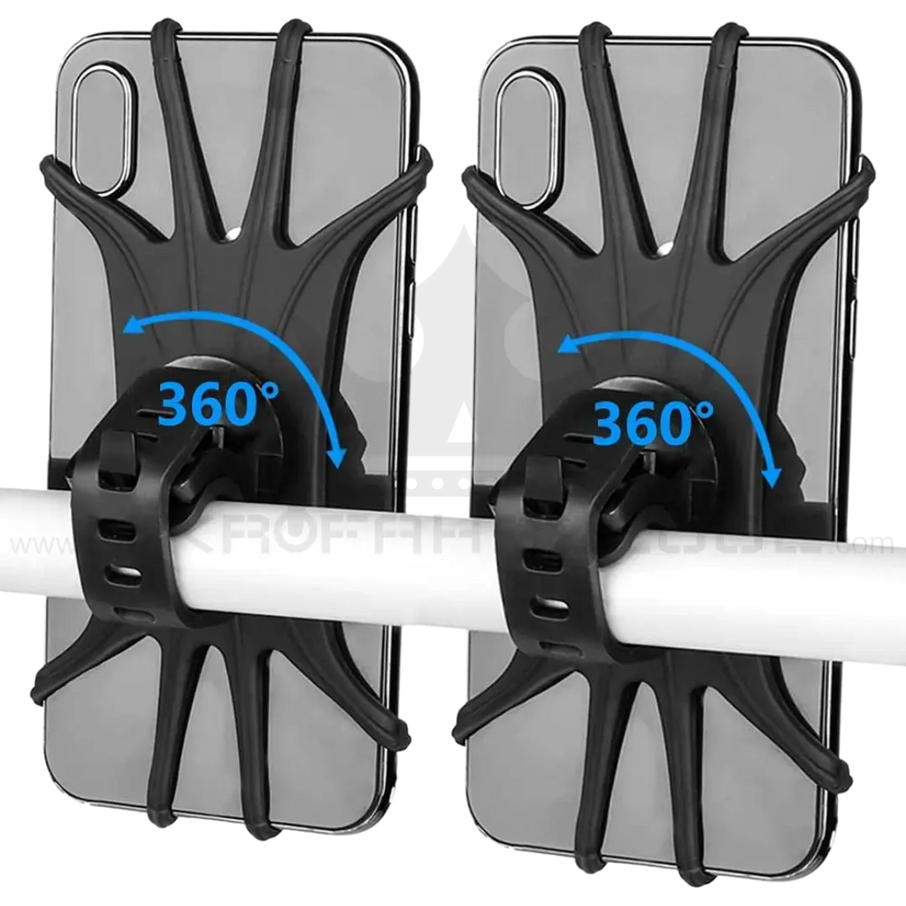 Robuste Gummi Handyhalterung 360° für Fahrrad E-Scooter Lenker - Sicherer Halt