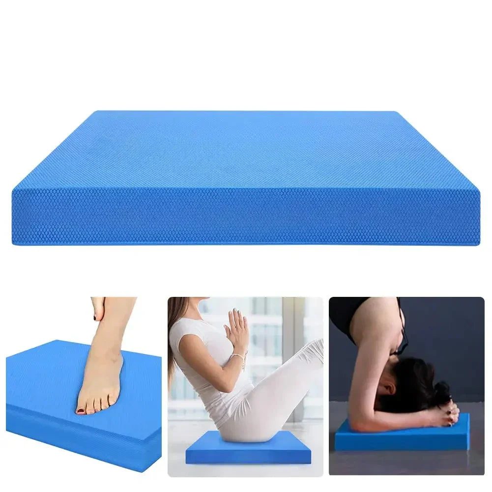 High-Density TPE Balance Pad  Non-Slip Foam Cushion Blue
