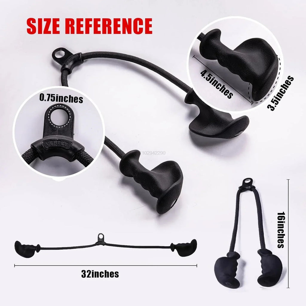 Rope Pulldown Attachment Cable Handle Black