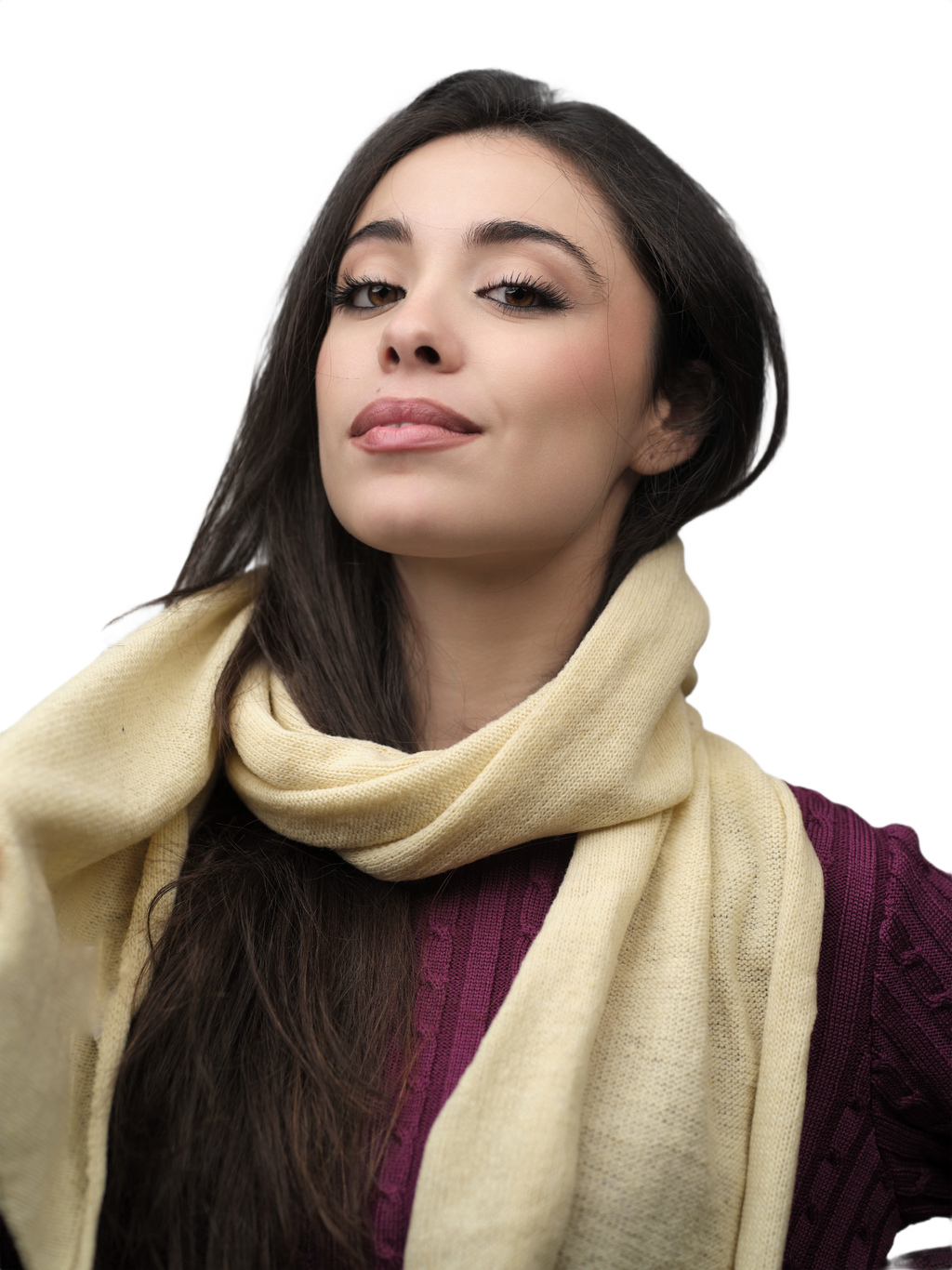 Women's Scarf in Short-Sleeved Merino Wool