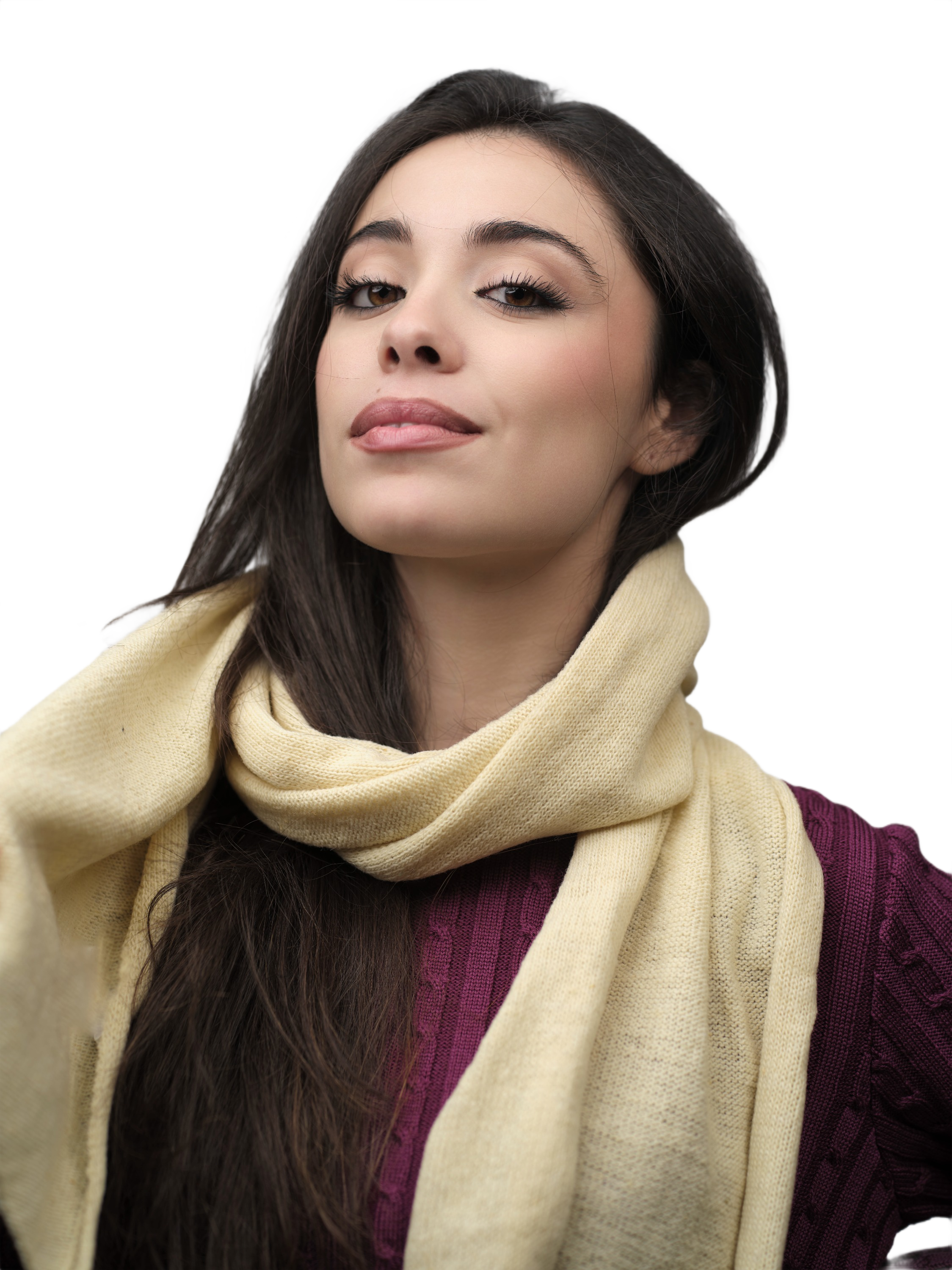 Women's Scarf in Short-Sleeved Merino Wool