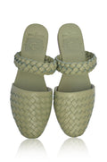 Sea Escape Woven Leather Slide Sandals