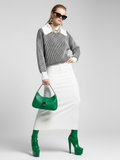 Striped Knit Sweater with Contrast Collar PETER PAN: New Colección COUTURE in NOLITA - BYMANYC ® New York