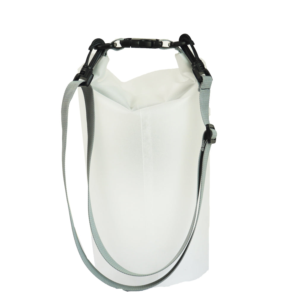 Towel to Go Roll N Go Bag – Waterproof & Transparent Dry Bag, Grey (5 Liters)