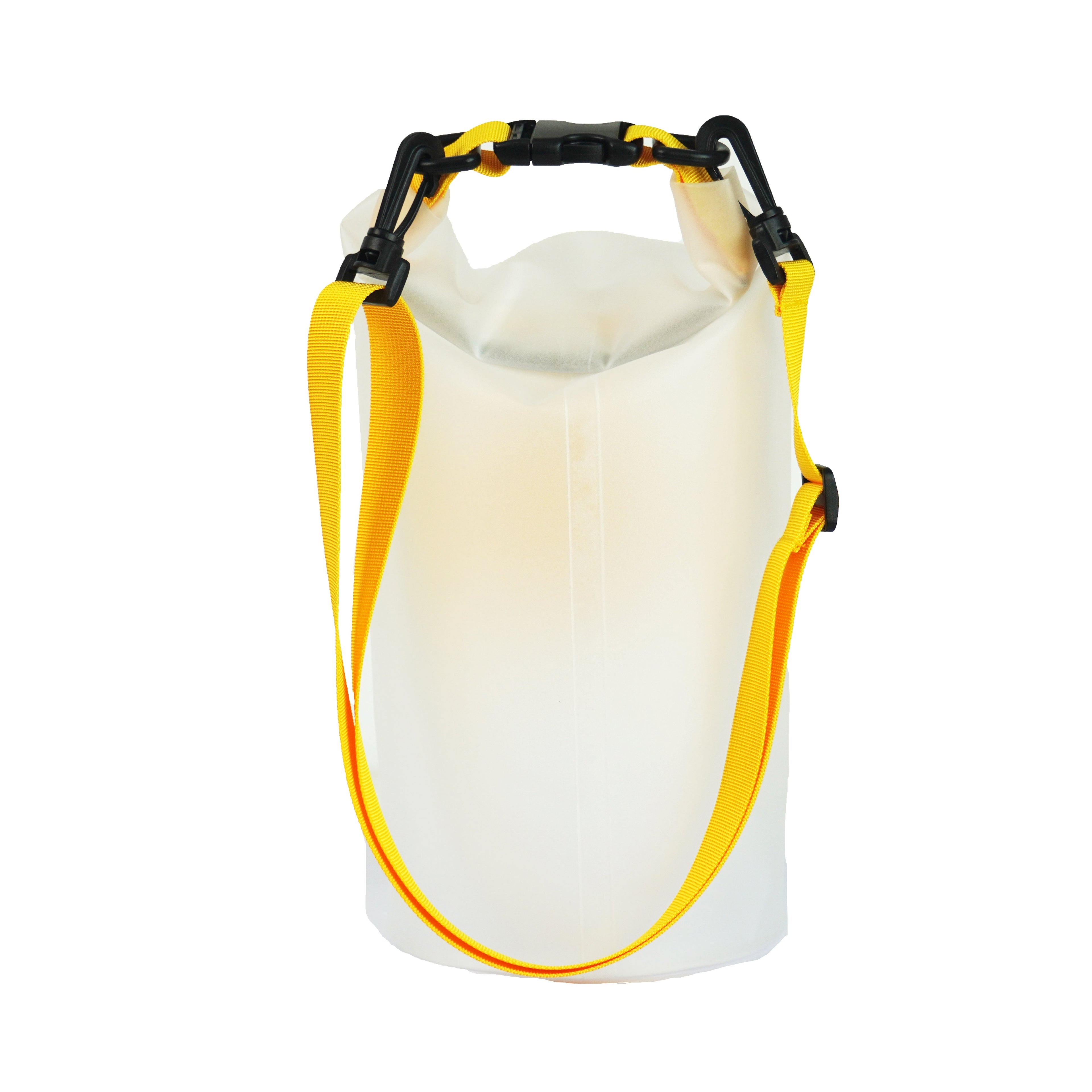 Towel to Go Roll N Go Bag – Waterproof & Transparent Dry Bag, Yellow (5 Liters)