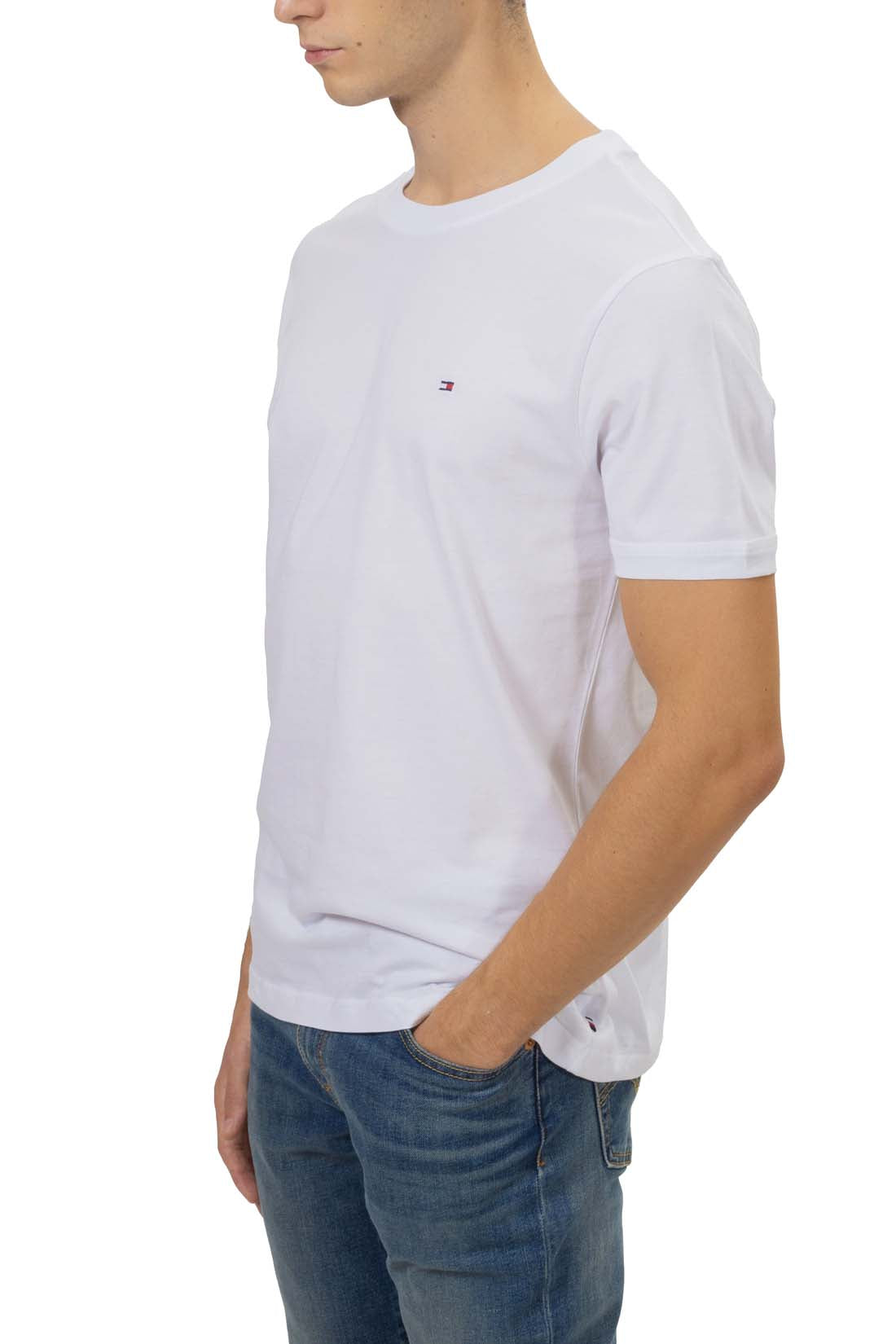 TOMMY HILFIGER - T-shirt uomo regular con logo flag  - Taglia XXL-17