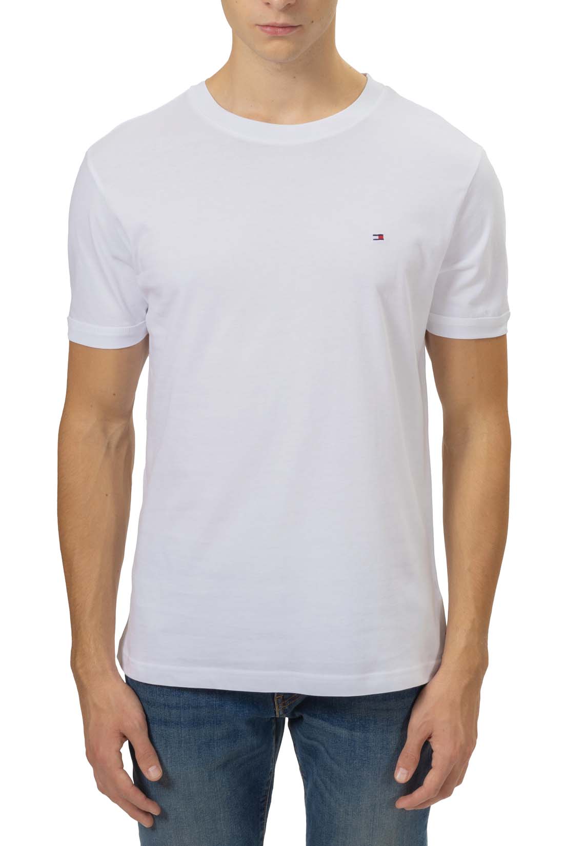 TOMMY HILFIGER - T-shirt uomo regular con logo flag  - Taglia XXL-19