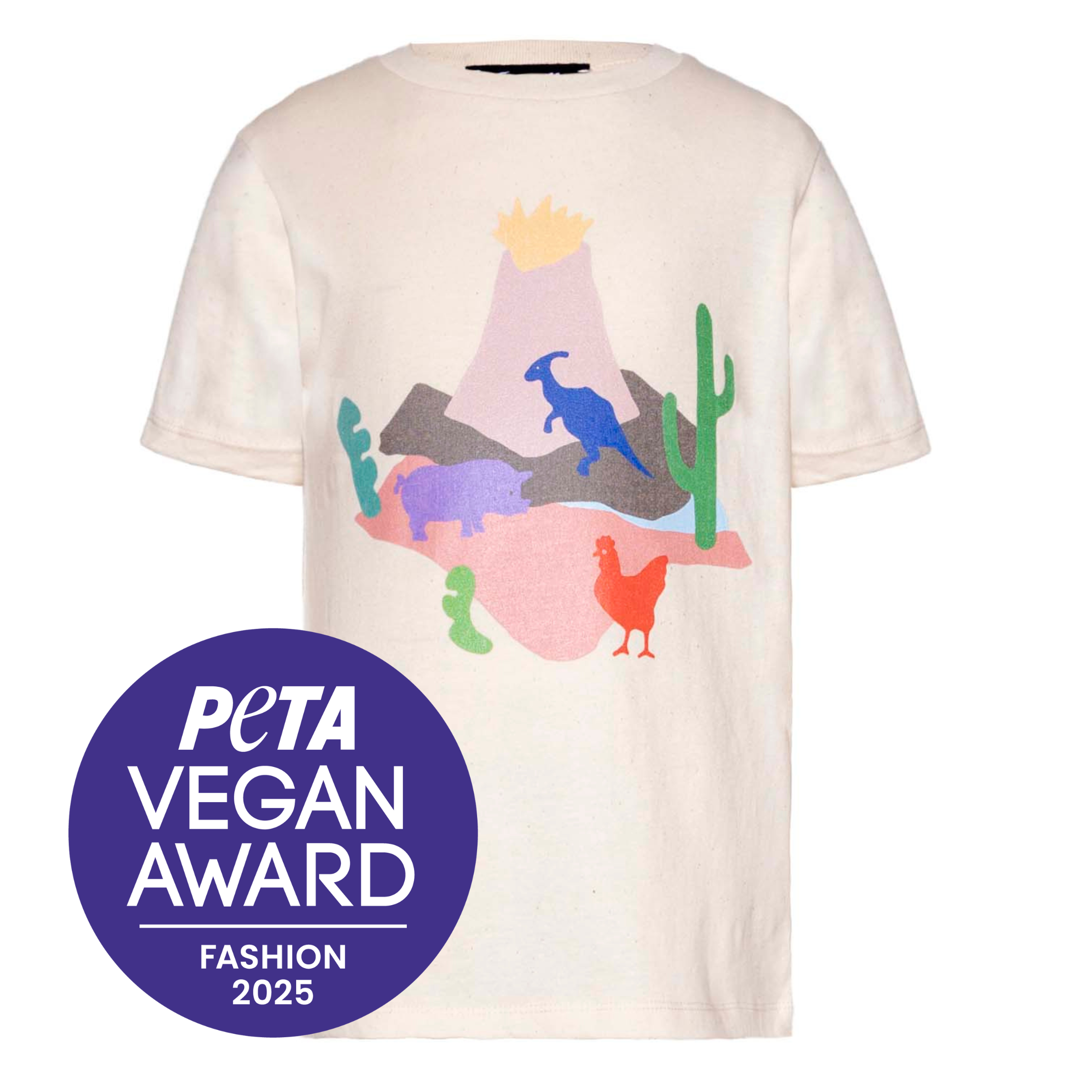 Volcano, Dino and Chick T Shirt