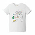 Infographics T-shirt with Printed Village for Kids