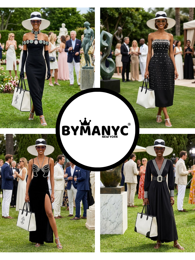 Women's Dress Elegant Black TRIBECA New Collection THE HAMPTONS BYMANYC ® New York