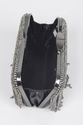 Women's Handbag Rhinestone Fringe Clutch - BROADWAY - BYMANYC ® New York