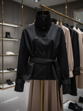Women's Structured Wrap Jacket BLACK - COBBLE HILL: New Collection COUTURE in BROOKLYN - BYMANYC ® New York