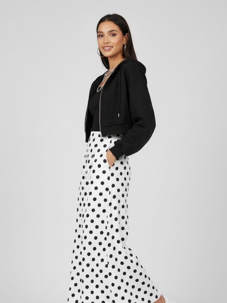 Zip-Up Cropped Hoodie | Brooklyn - BYMANYC ® New York