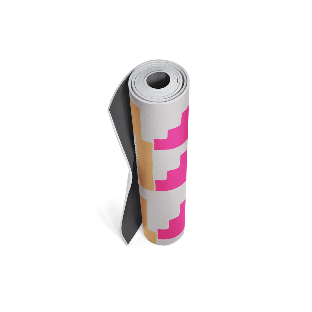 Yoga Mat | 6mm Thick | Pink| Non-Slip | Eco Friendly | Yune Yoga | Leah Duncan Geo