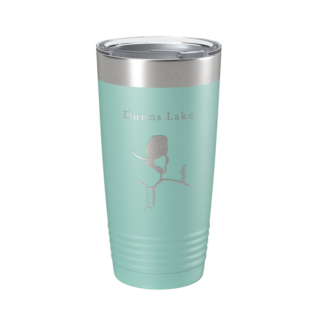 Dunns Lake Map Tumbler Travel Mug Insulated Laser Engraved Coffee Cup Illinois 20 oz
