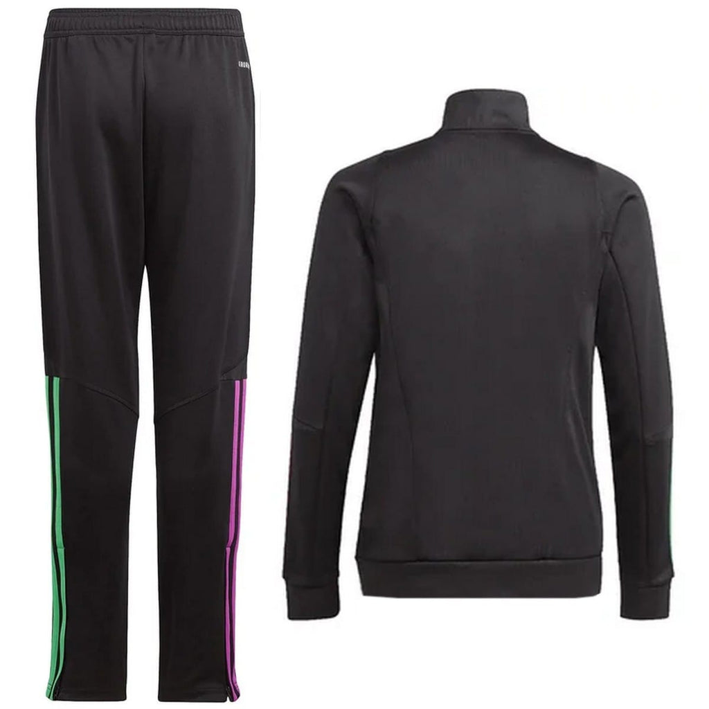 Kids - Bayern Munich black training bench tracksuit 2023/24 - Adidas