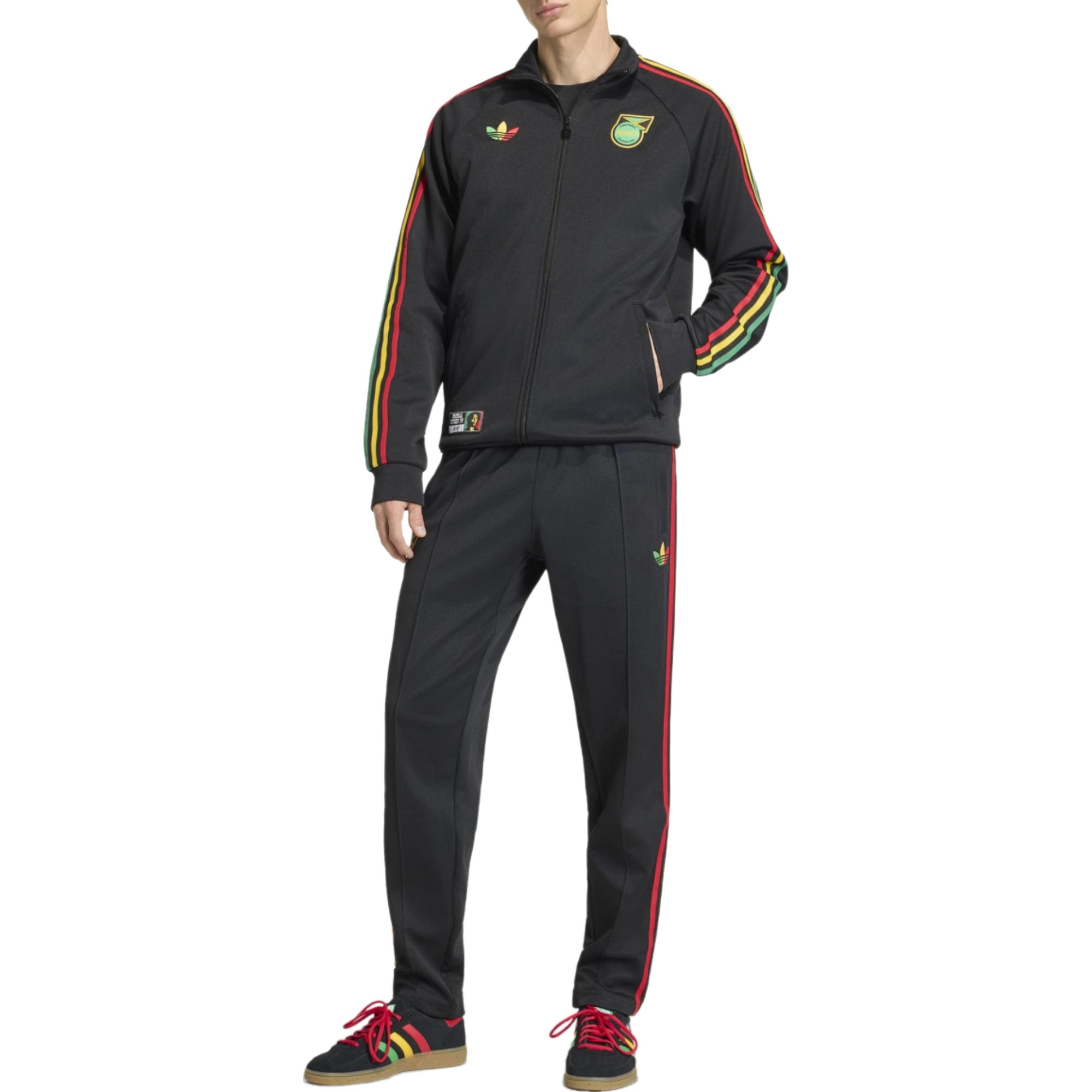 Jamaica black Originals casual presentation tracksuit 2026/27 - Adidas