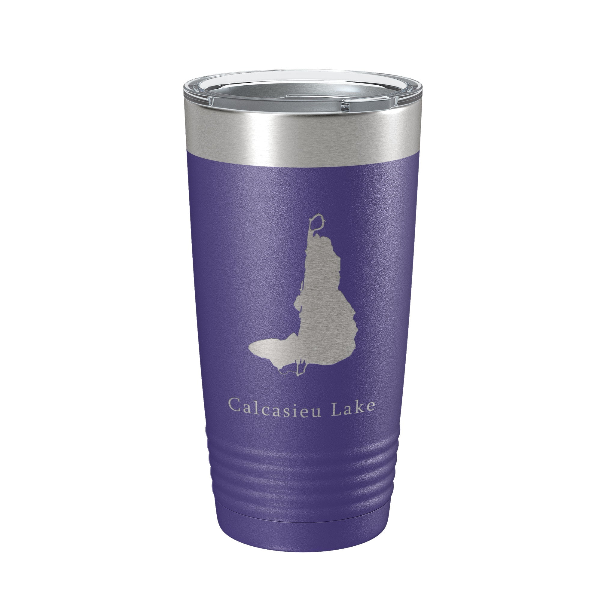 Calcasieu Lake Map Tumbler Travel Mug Insulated Laser Engraved Coffee Cup Louisiana 20 oz