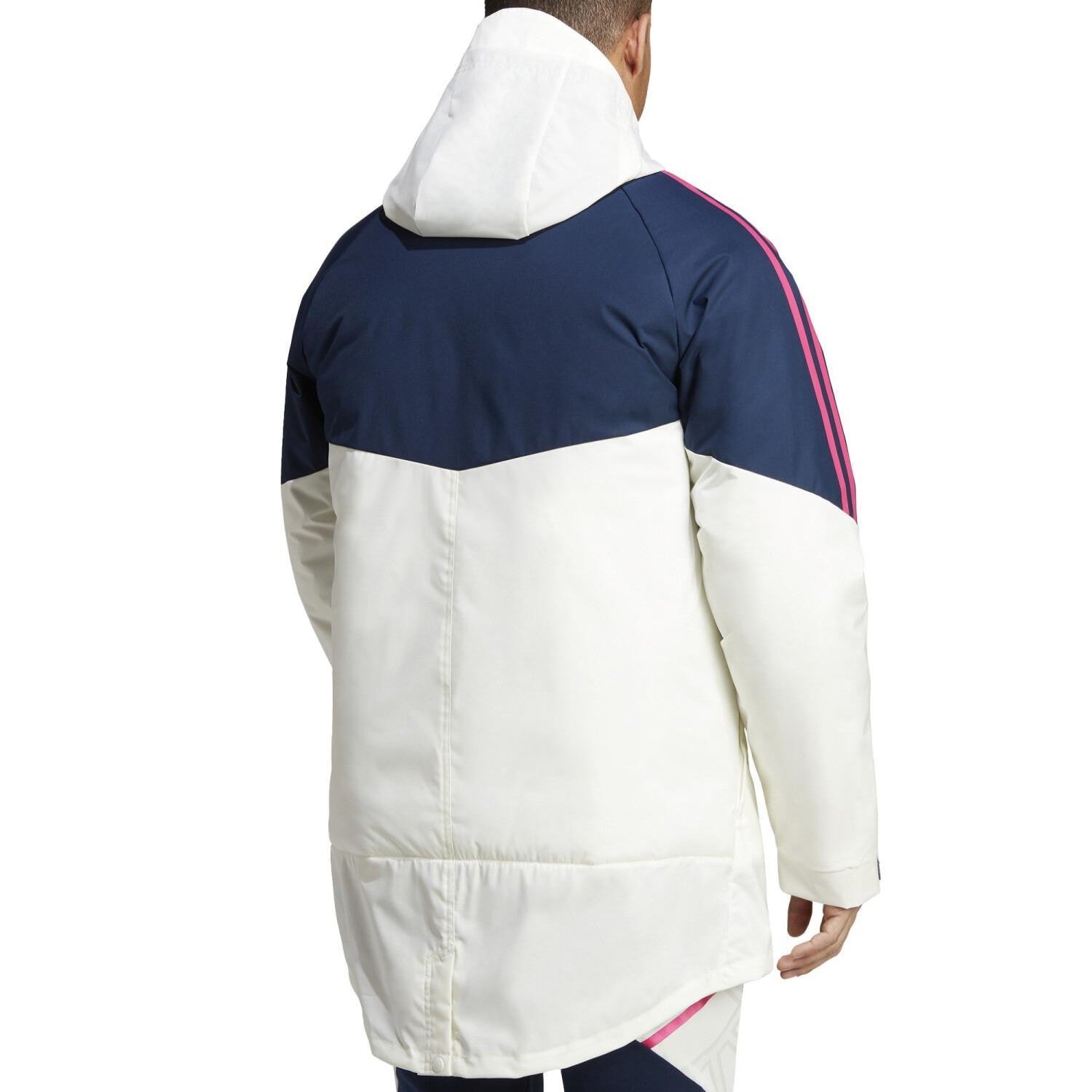 Arsenal FC Soccer parka down jacket 2023 white/blue - Adidas