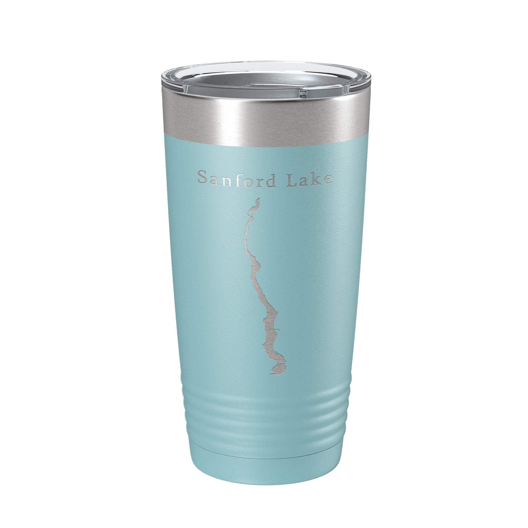 Sanford Lake Tittabawassee Map Tumbler Travel Mug Insulated Laser Engraved Coffee Cup Michigan 20 oz
