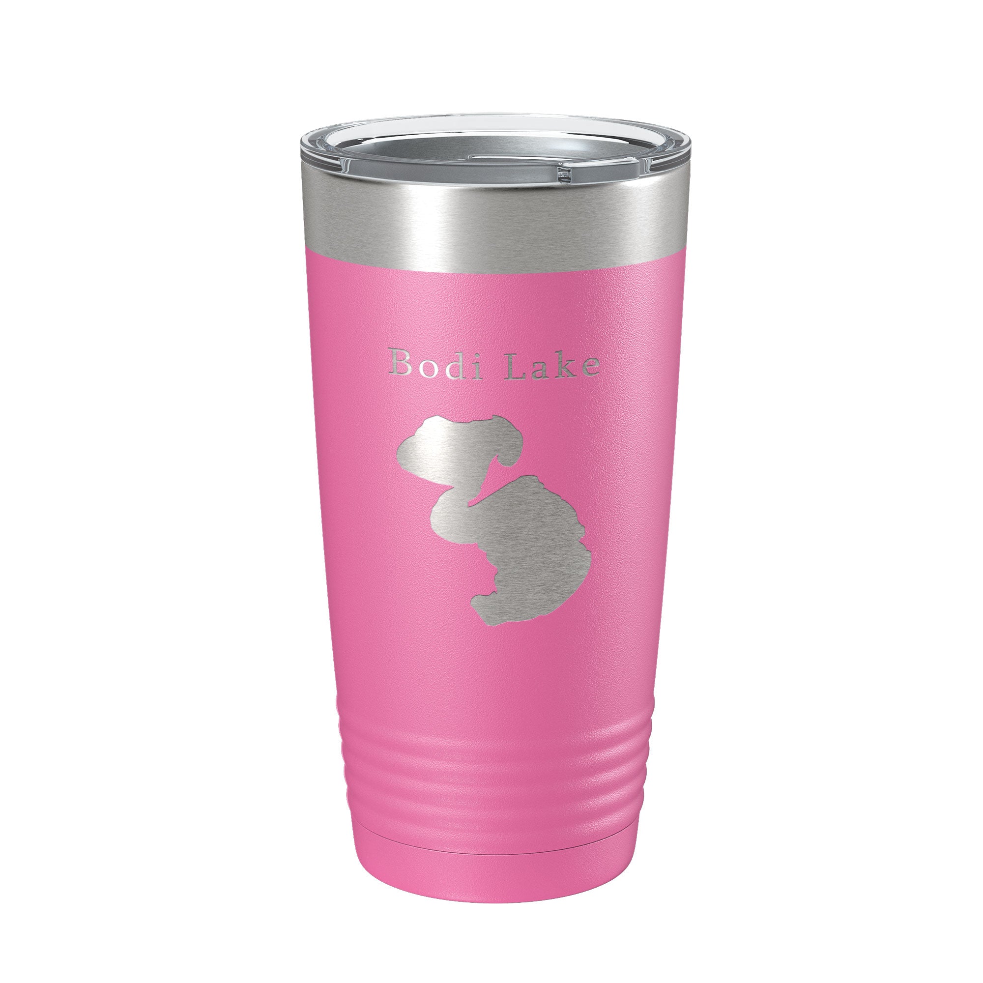 Bodi Lake Map Tumbler Travel Mug Insulated Laser Engraved Coffee Cup Michigan 20 oz