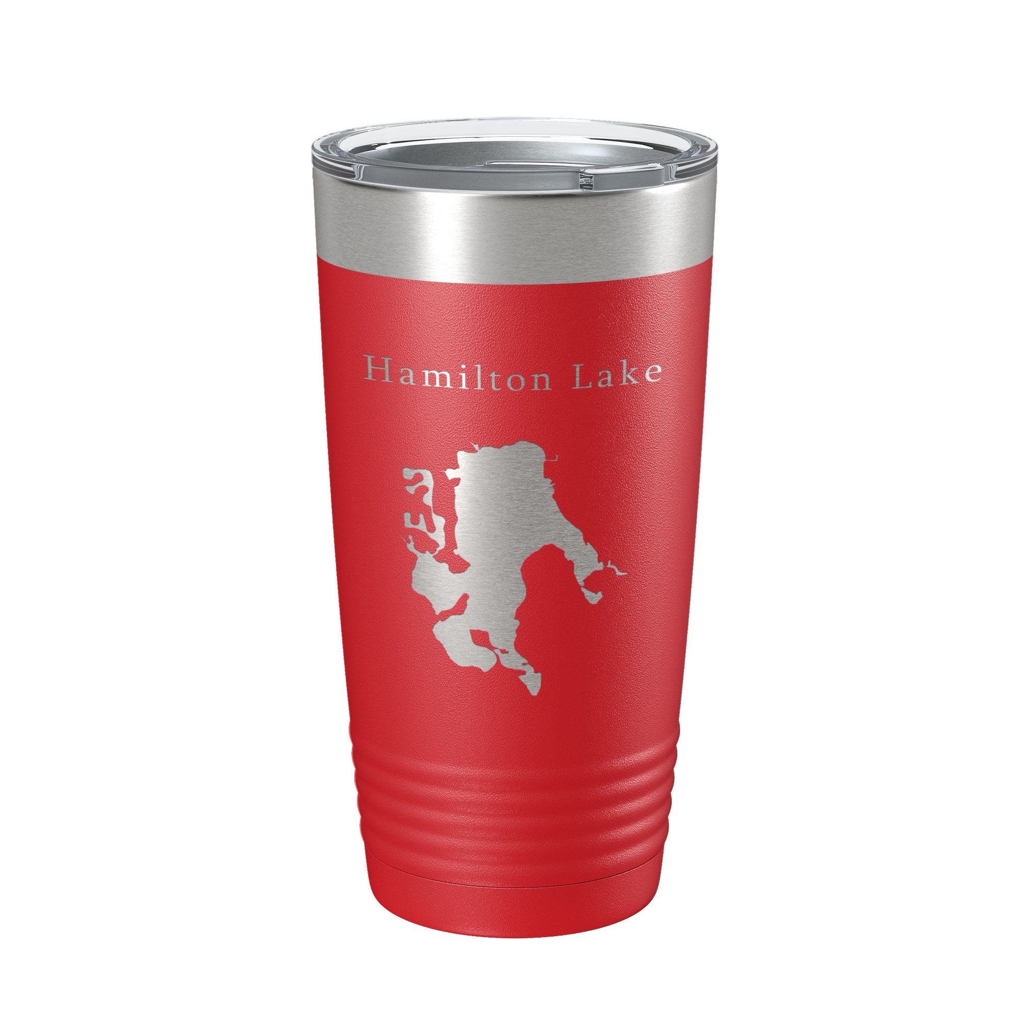 Hamilton Lake Map Tumbler Travel Mug Insulated Laser Engraved Coffee Cup Indiana 20 oz