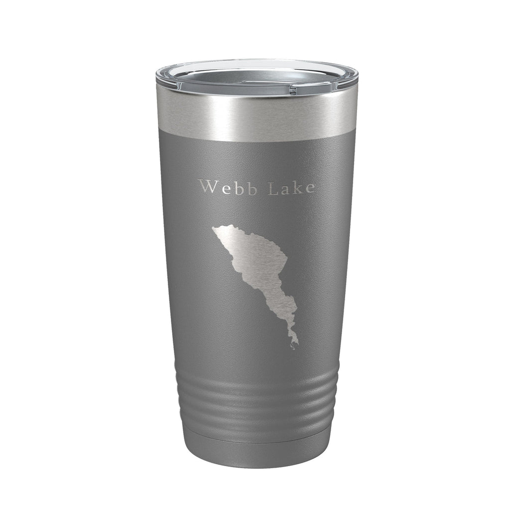 Webb Lake Map Tumbler Travel Mug Insulated Laser Engraved Coffee Cup Maine 20 oz