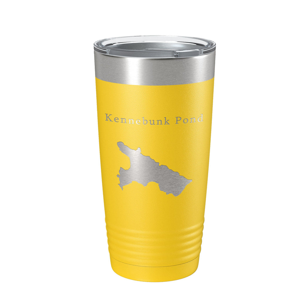 Kennebunk Pond Tumbler Lake Map Travel Mug Insulated Laser Engraved Coffee Cup Maine 20 oz