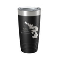 Belle Fourche Reservoir Tumbler Lake Map Travel Mug Insulated Laser Engraved Coffee Cup South Dakota 20 oz
