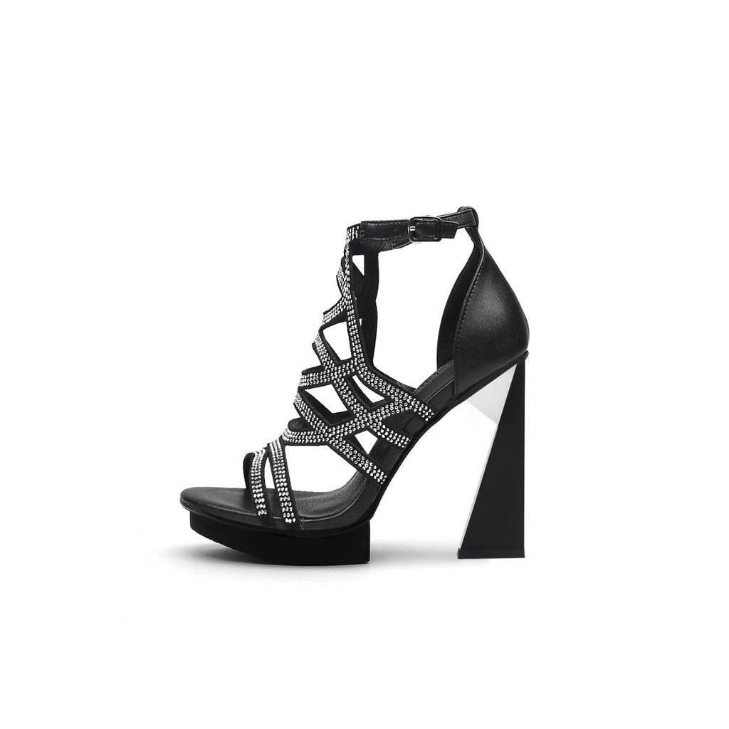 Beaded Strappy Skyline High Heels