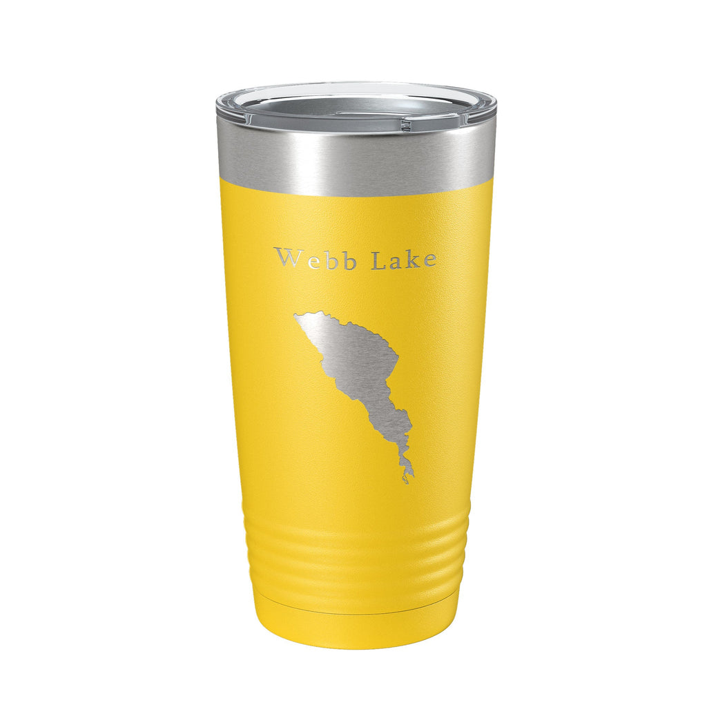 Webb Lake Map Tumbler Travel Mug Insulated Laser Engraved Coffee Cup Maine 20 oz
