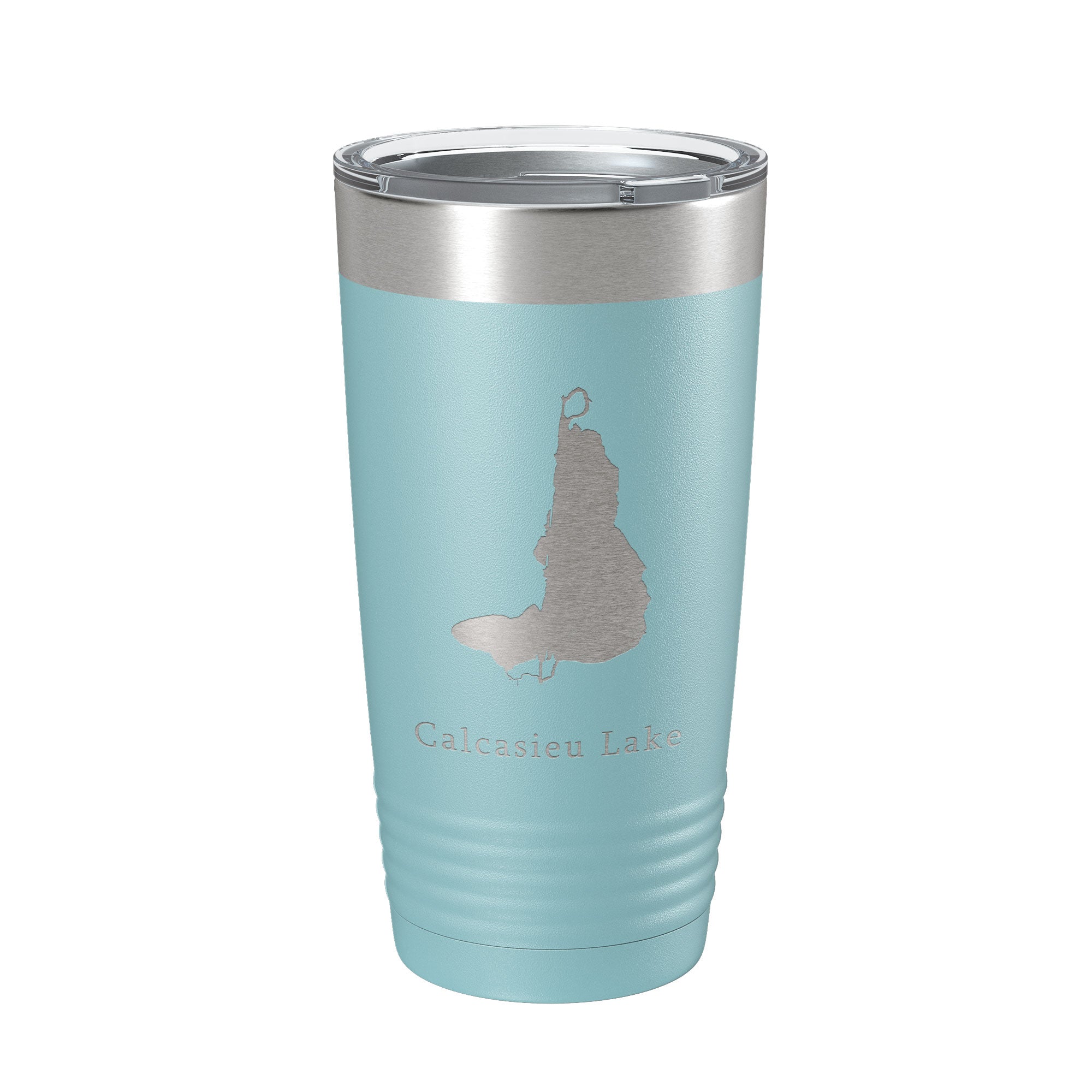 Calcasieu Lake Map Tumbler Travel Mug Insulated Laser Engraved Coffee Cup Louisiana 20 oz
