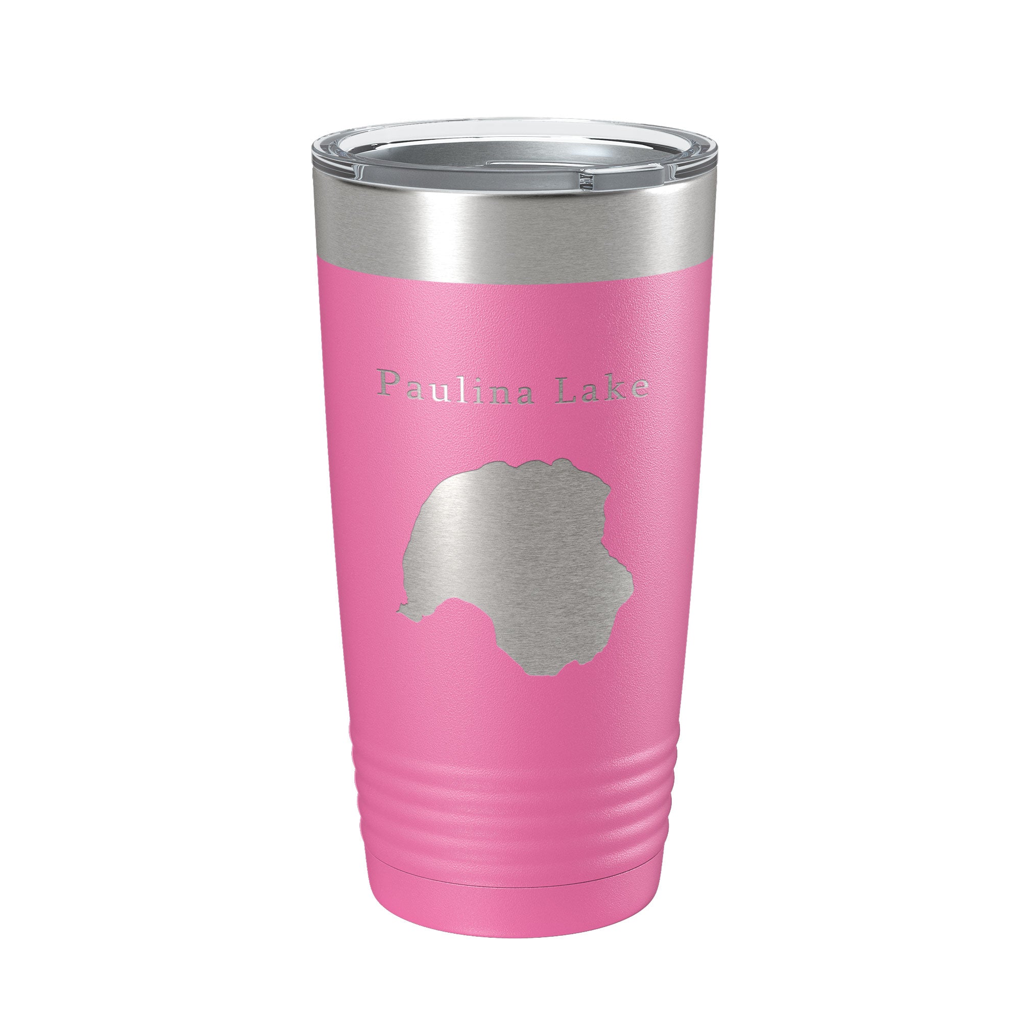 Paulina Lake Map Tumbler Travel Mug Insulated Laser Engraved Coffee Cup Oregon 20 oz