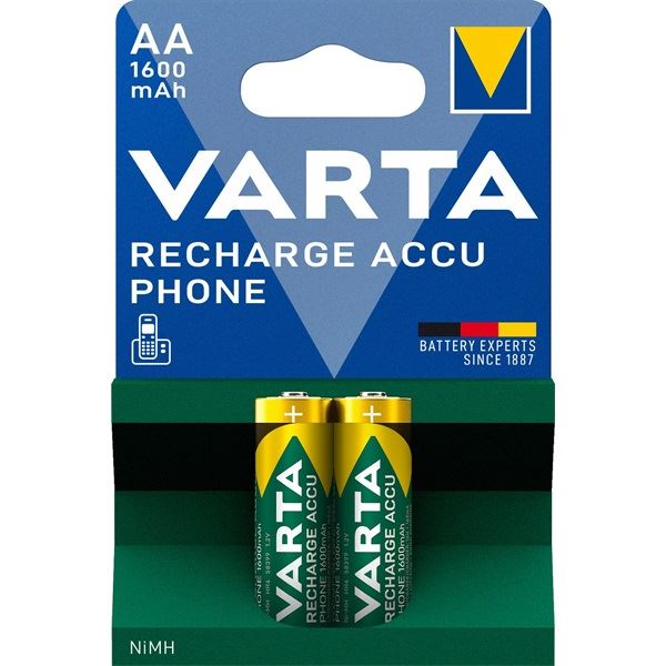 Acumulatori Varta pentru telefoane cordless, AA, 1600 mAh, 2 buc (v58399201402)