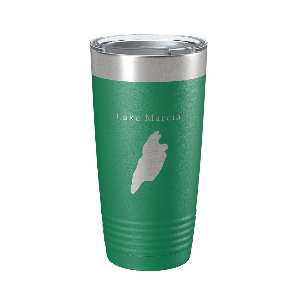 Lake Marcia Map Tumbler Travel Mug Insulated Laser Engraved Coffee Cup New Jersey 20 oz