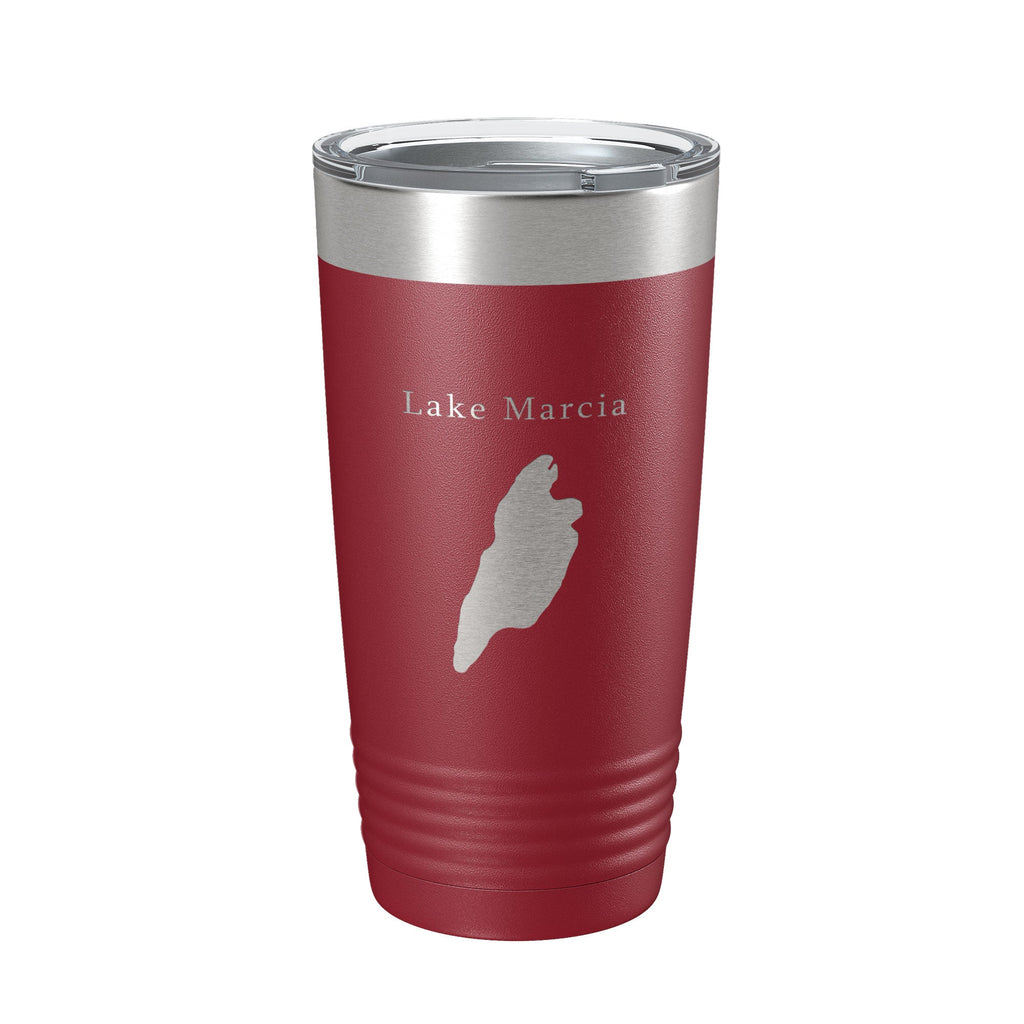 Lake Marcia Map Tumbler Travel Mug Insulated Laser Engraved Coffee Cup New Jersey 20 oz
