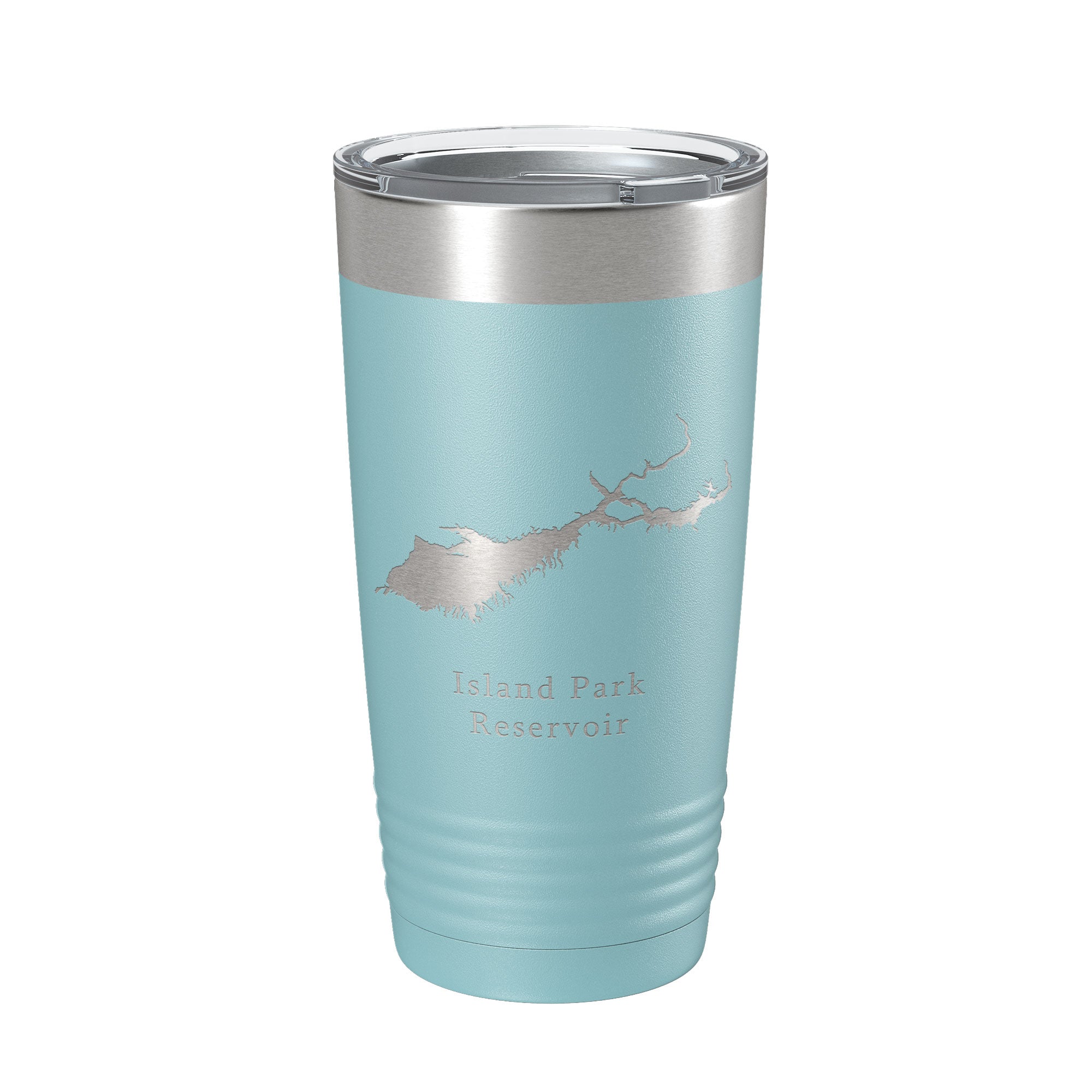 Island Park Reservoir Tumbler Lake Map Travel Mug Insulated Laser Engraved Coffee Cup Idaho 20 oz