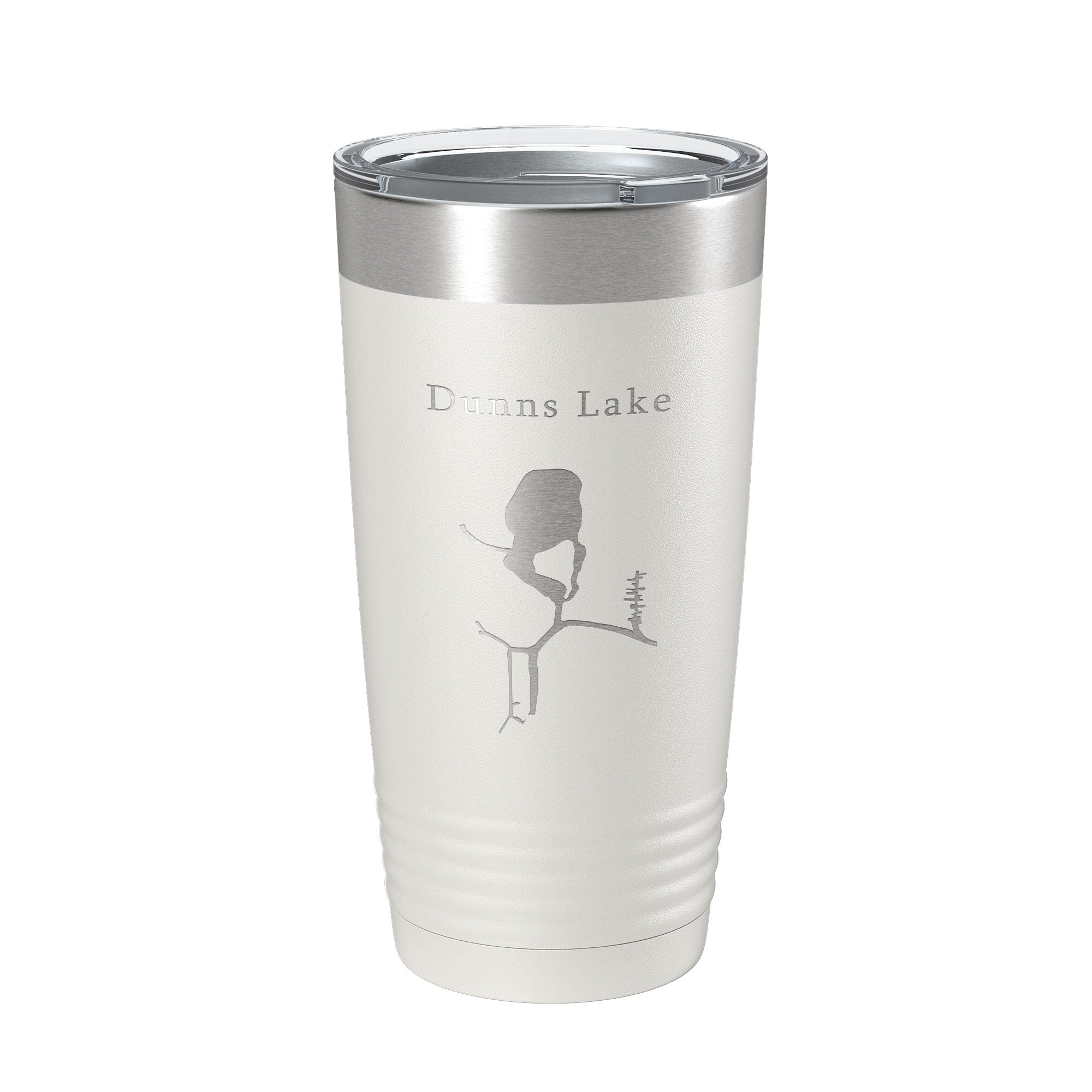 Dunns Lake Map Tumbler Travel Mug Insulated Laser Engraved Coffee Cup Illinois 20 oz