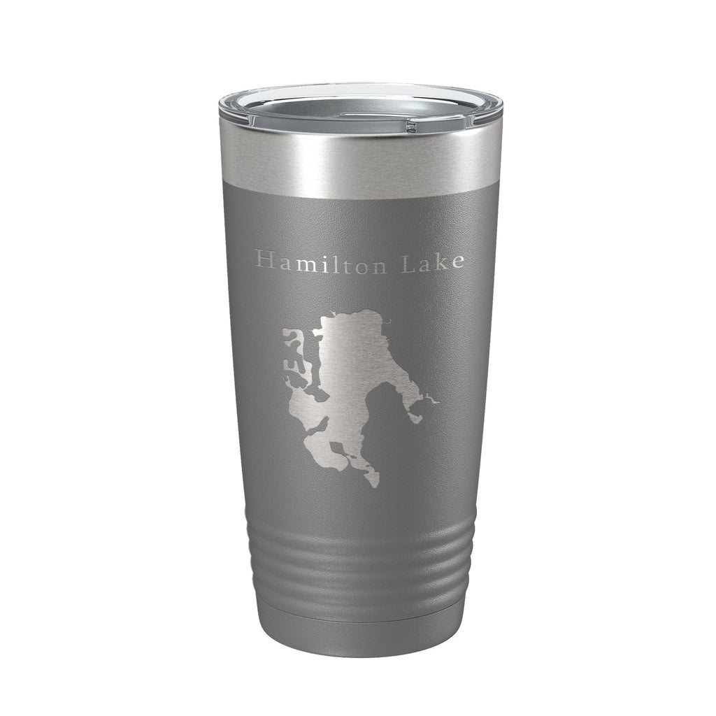 Hamilton Lake Map Tumbler Travel Mug Insulated Laser Engraved Coffee Cup Indiana 20 oz