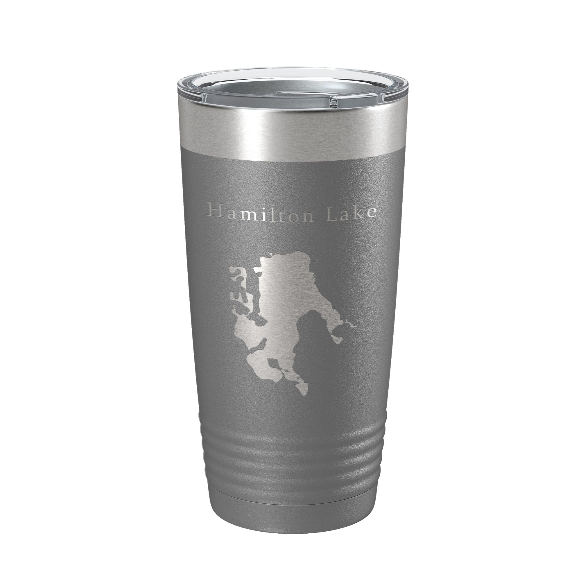 Hamilton Lake Map Tumbler Travel Mug Insulated Laser Engraved Coffee Cup Indiana 20 oz