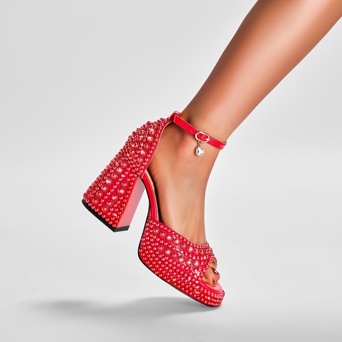 Candy Peep Toe Ankle Strap Platform Sandals