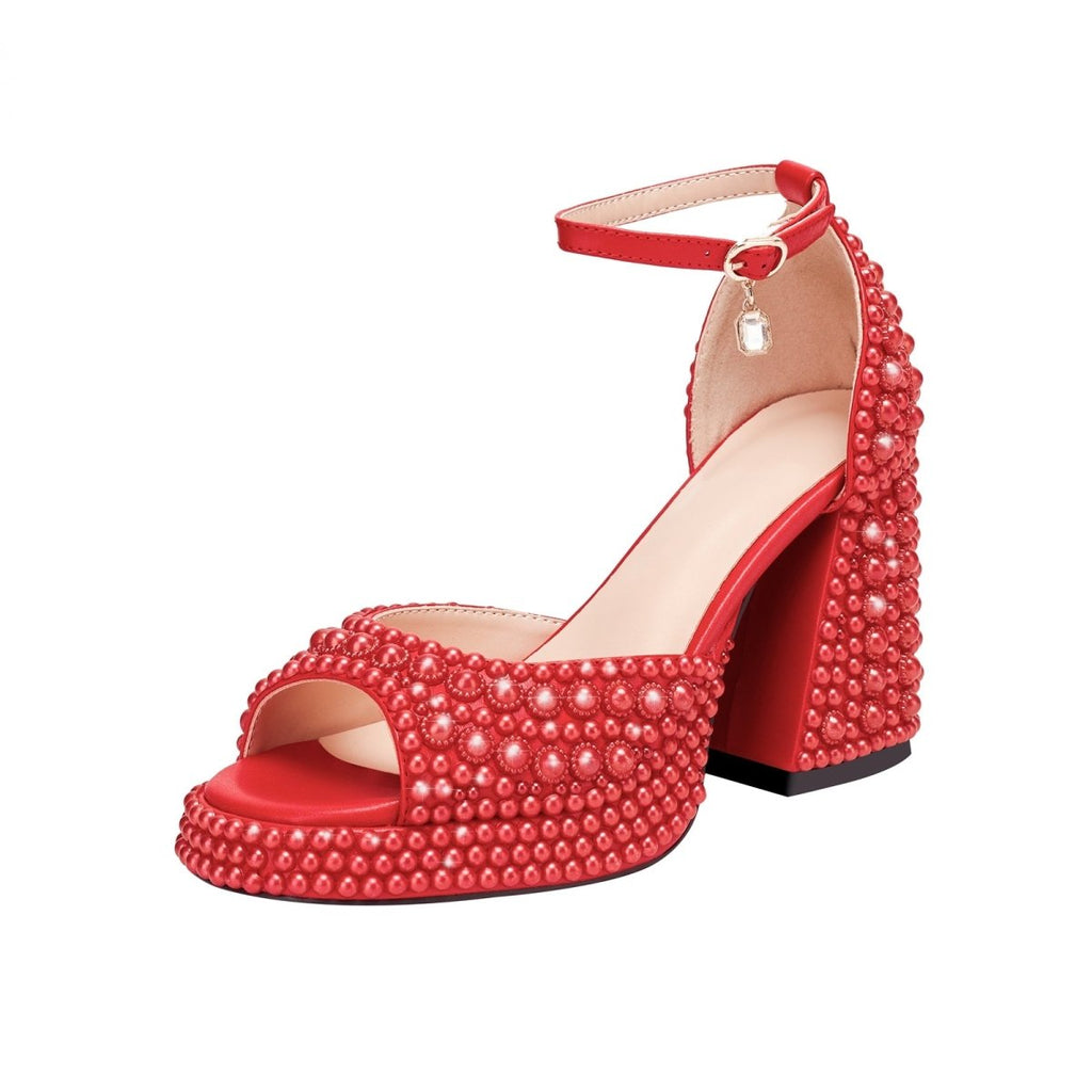 Candy Peep Toe Ankle Strap Platform Sandals