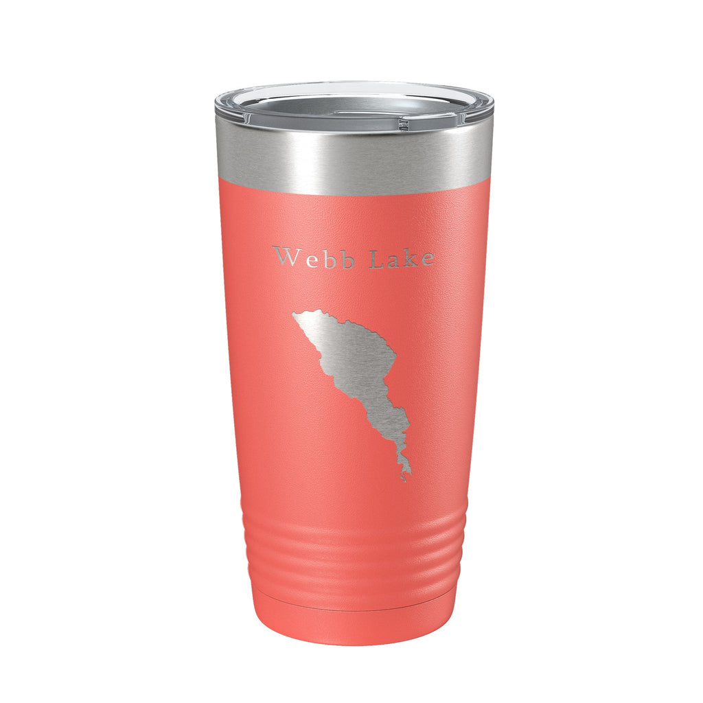 Webb Lake Map Tumbler Travel Mug Insulated Laser Engraved Coffee Cup Maine 20 oz