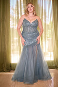 Strapless Beaded Mermaid Dress Curve