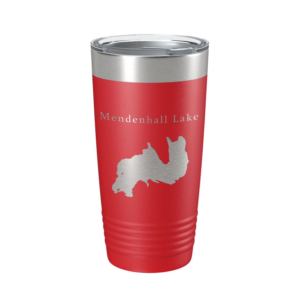 Mendenhall Lake Map Tumbler Travel Mug Insulated Laser Engraved Coffee Cup Alaska 20 oz