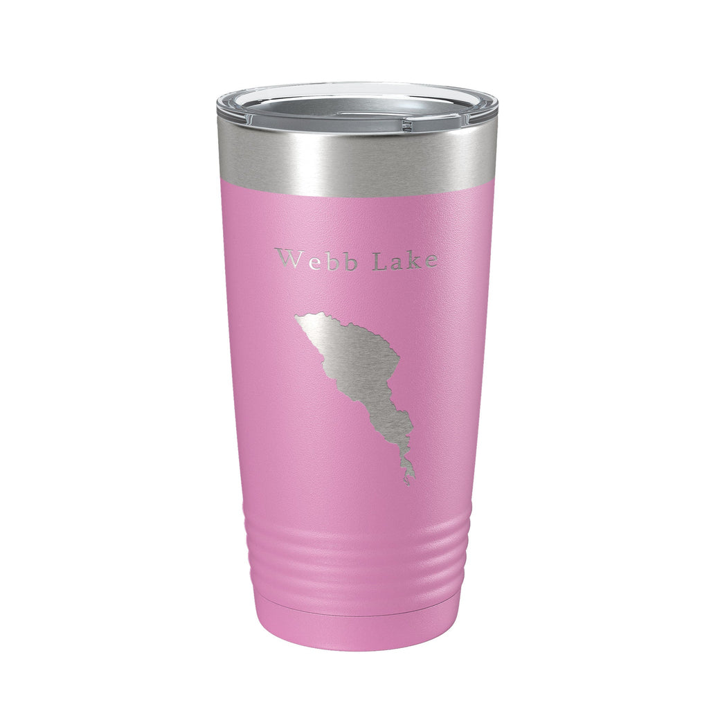 Webb Lake Map Tumbler Travel Mug Insulated Laser Engraved Coffee Cup Maine 20 oz